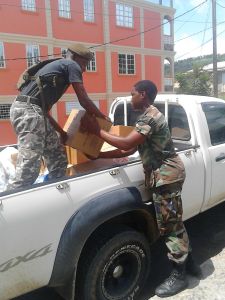 Cadets Delivering Relief Supplies in Dominica